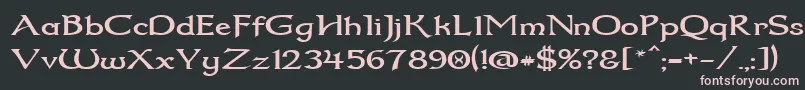 Dumbledor2Wide Font – Pink Fonts on Black Background