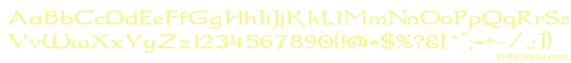 Dumbledor2Wide-Schriftart – Gelbe Schriften