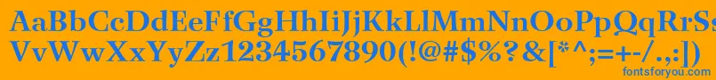 WilkeLt75Bold Font – Blue Fonts on Orange Background