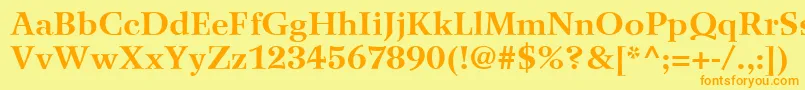 WilkeLt75Bold Font – Orange Fonts on Yellow Background