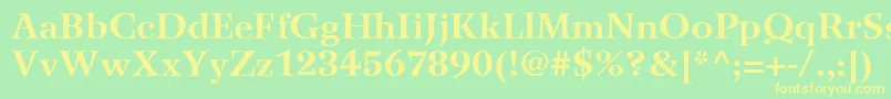 WilkeLt75Bold Font – Yellow Fonts on Green Background