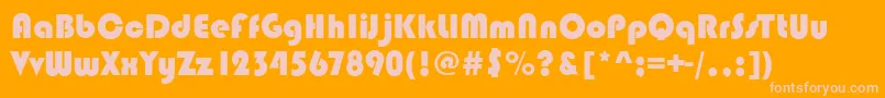 BilbaoBlackRegular Font – Pink Fonts on Orange Background
