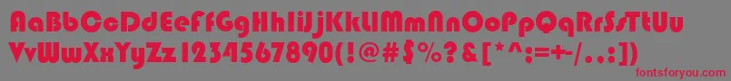 BilbaoBlackRegular Font – Red Fonts on Gray Background