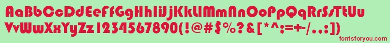 BilbaoBlackRegular Font – Red Fonts on Green Background