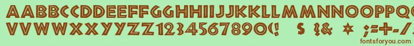 Chandle Font – Brown Fonts on Green Background