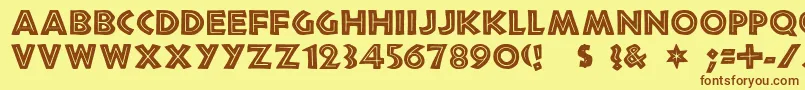 Chandle Font – Brown Fonts on Yellow Background