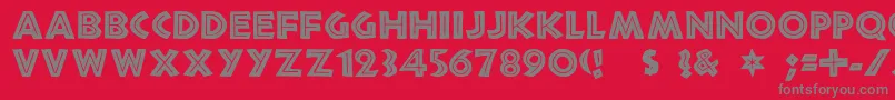 Chandle Font – Gray Fonts on Red Background