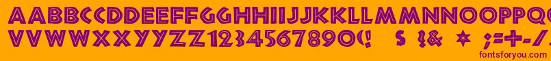 Chandle Font – Purple Fonts on Orange Background