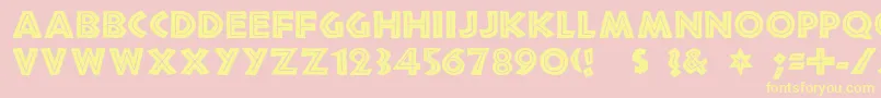 Chandle Font – Yellow Fonts on Pink Background