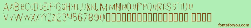 Шрифт GloomyGus – коричневые шрифты на зелёном фоне