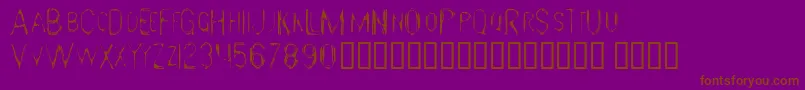 フォントGloomyGus – 紫色の背景に茶色のフォント