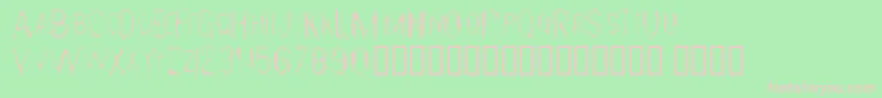 Fonte GloomyGus – fontes rosa em um fundo verde