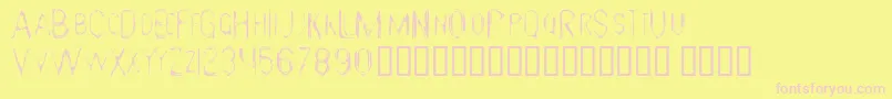 GloomyGus Font – Pink Fonts on Yellow Background