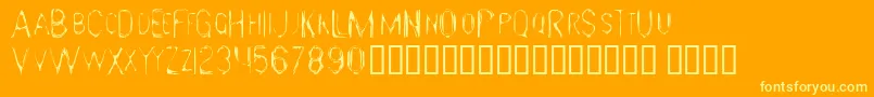 GloomyGus Font – Yellow Fonts on Orange Background