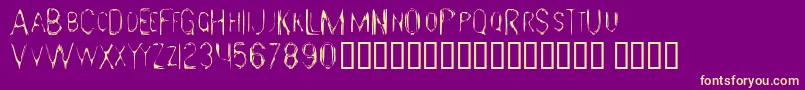 GloomyGus Font – Yellow Fonts on Purple Background