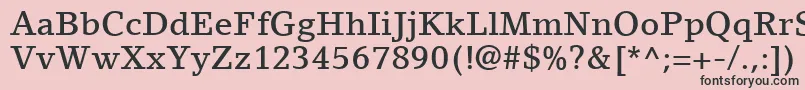 LinoLetterLtMedium-Schriftart – Schwarze Schriften auf rosa Hintergrund