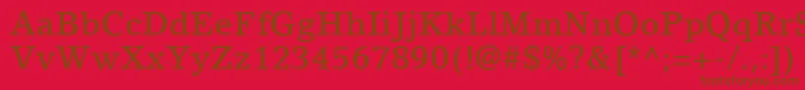 fuente LinoLetterLtMedium – Fuentes Marrones Sobre Fondo Rojo