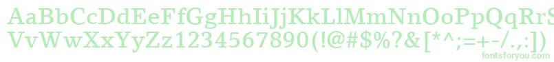 フォントLinoLetterLtMedium – 白い背景に緑のフォント