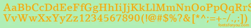 fuente LinoLetterLtMedium – Fuentes Naranjas Sobre Fondo Verde