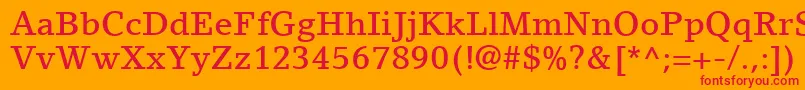fuente LinoLetterLtMedium – Fuentes Rojas Sobre Fondo Naranja