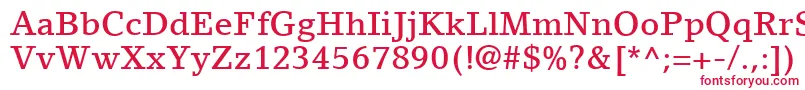 Шрифт LinoLetterLtMedium – красные шрифты