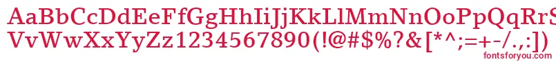 フォントLinoLetterLtMedium – 赤い文字