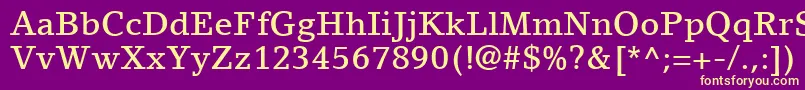 Шрифт LinoLetterLtMedium – жёлтые шрифты на фиолетовом фоне