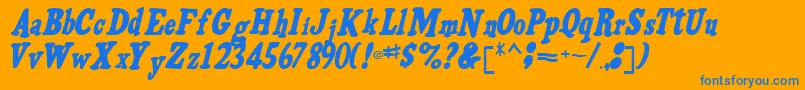 VoldiRegular Font – Blue Fonts on Orange Background