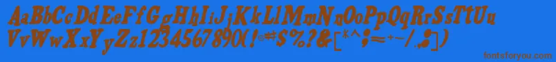 VoldiRegular Font – Brown Fonts on Blue Background