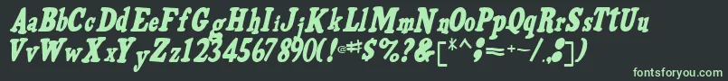 VoldiRegular Font – Green Fonts on Black Background