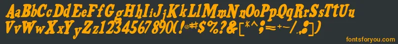 VoldiRegular-Schriftart – Orangefarbene Schriften auf schwarzem Hintergrund