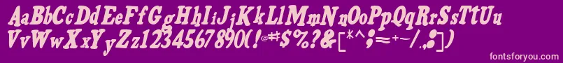 VoldiRegular Font – Pink Fonts on Purple Background