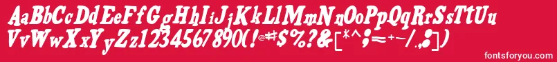 VoldiRegular Font – White Fonts on Red Background