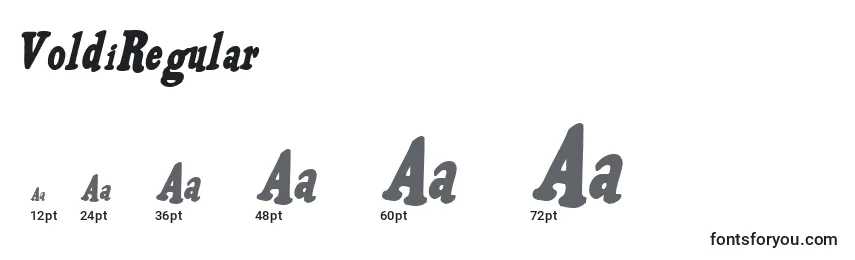 VoldiRegular Font Sizes