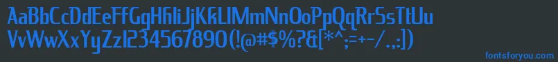 KingRichardRg Font – Blue Fonts on Black Background