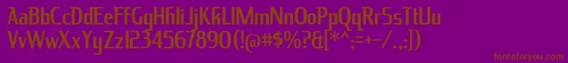 Шрифт KingRichardRg – коричневые шрифты на фиолетовом фоне