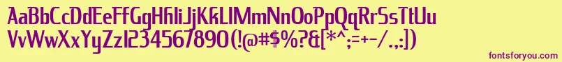 KingRichardRg Font – Purple Fonts on Yellow Background