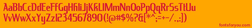 KingRichardRg Font – Red Fonts on Orange Background