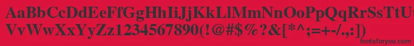 NttimesBold Font – Black Fonts on Red Background