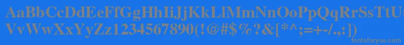 NttimesBold Font – Gray Fonts on Blue Background