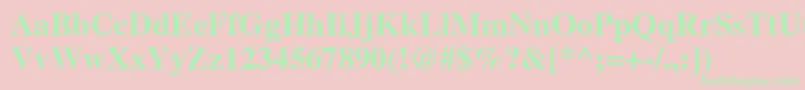 NttimesBold Font – Green Fonts on Pink Background
