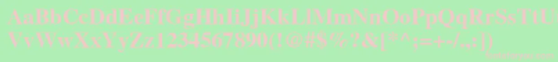 NttimesBold Font – Pink Fonts on Green Background