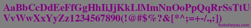 NttimesBold Font – Purple Fonts on Gray Background