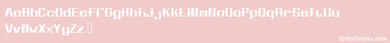 Jewell-Schriftart – Weiße Schriften auf rosa Hintergrund