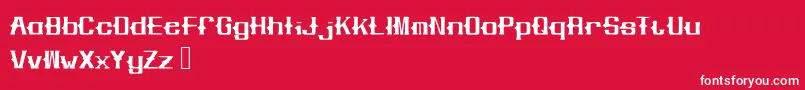 フォントJewell – 赤い背景に白い文字
