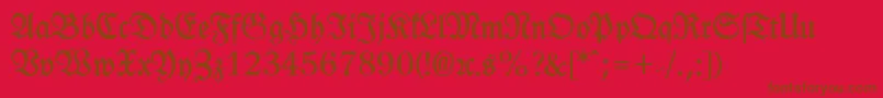 Шрифт LeipzigFrakturBold – коричневые шрифты на красном фоне