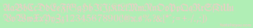 LeipzigFrakturBold Font – Pink Fonts on Green Background