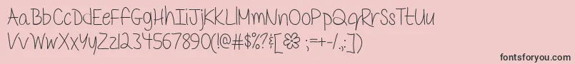 フォントMfDelicateLittleFlower – ピンクの背景に黒い文字