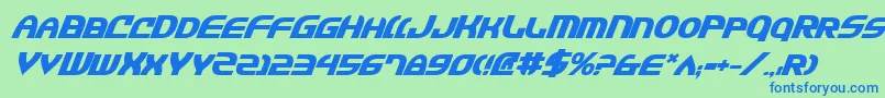 Jannv2bi Font – Blue Fonts on Green Background