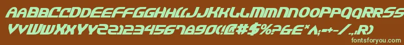 Jannv2bi Font – Green Fonts on Brown Background